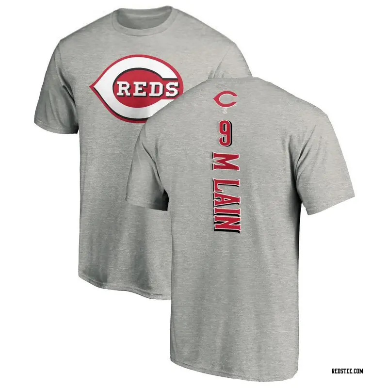 Men's Cincinnati Reds ＃9 Matt McLain Ash Backer T-Shirt