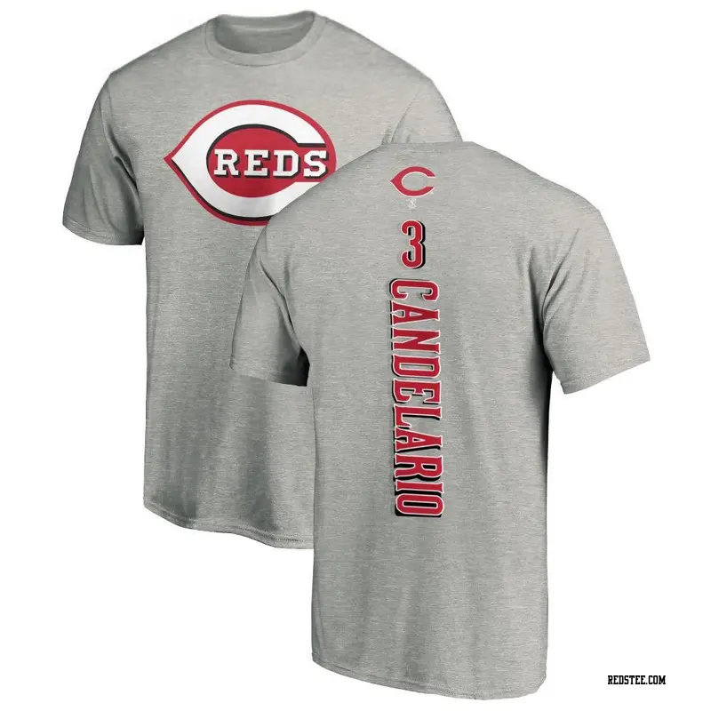 Youth Cincinnati Reds ＃3 Jeimer Candelario Ash Backer T-Shirt