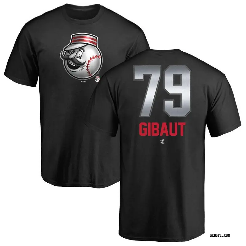Youth Cincinnati Reds ＃79 Ian Gibaut Black Branded Midnight Mascot T-Shirt